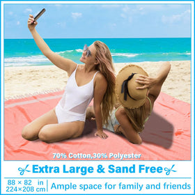 Vikumond sandproof fabric keeps surfaces clean and sand-free at the beach.