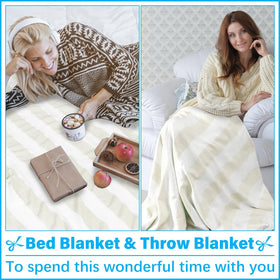 Vikumond soft giftable beach towel blanket feels luxurious.