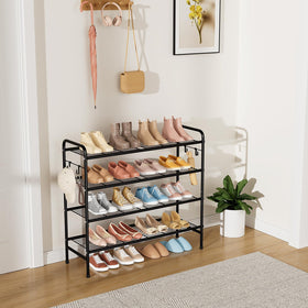 VILICK 4-Tier Shoe Rack side view demonstrates compact footprint for busy mudrooms