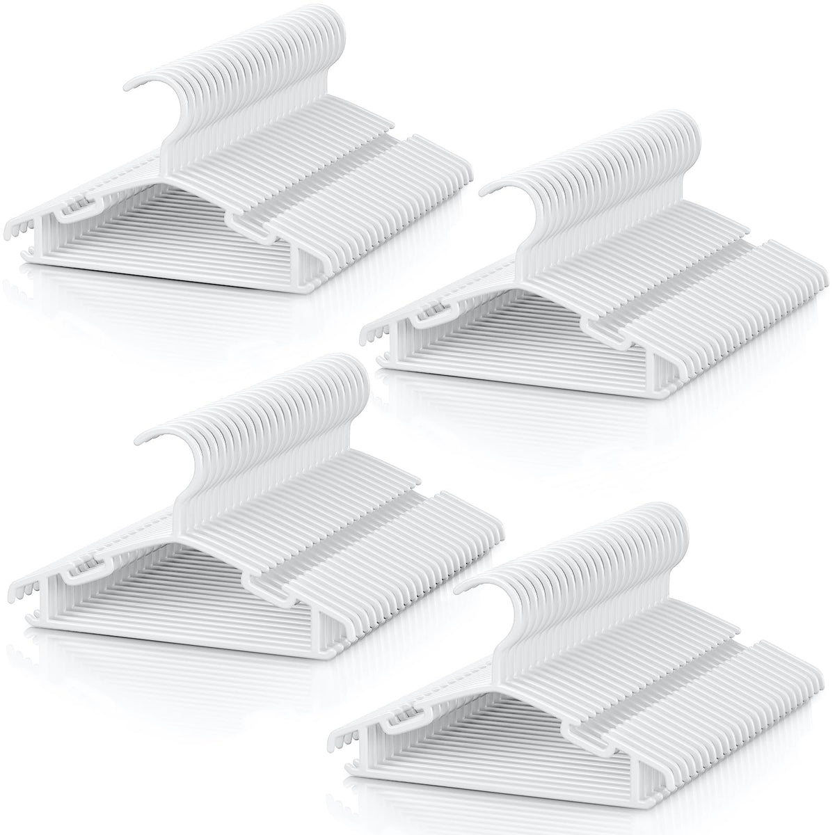 VILICK kids plastic hangers pack, 100-count, organized closet solution for toddlers.