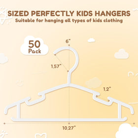 VILICK non-slip kid hangers with shoulder grooves prevent slipping on toddler shirts.