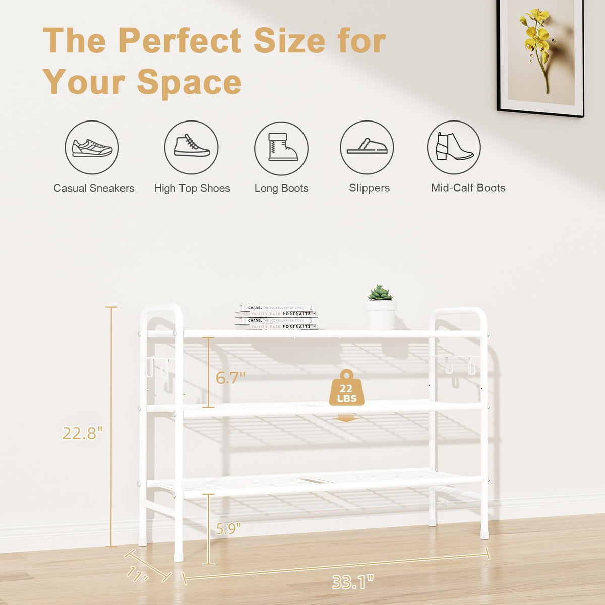 VILICK removable shelves illustrate customizable storage for shoes or bags