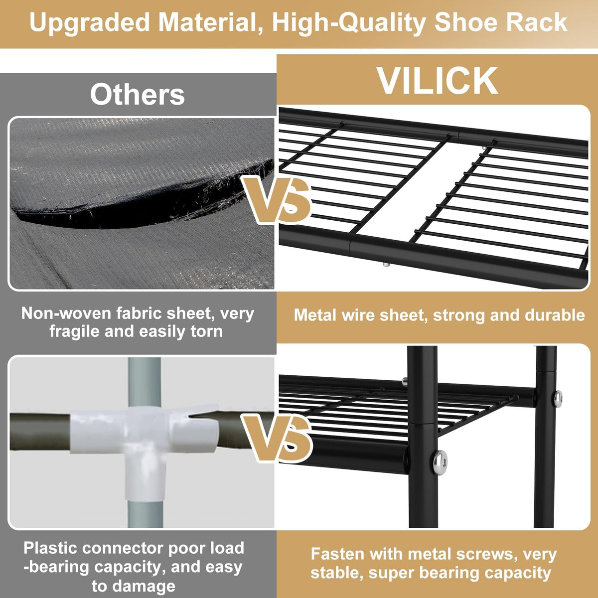 VILICK tool-free assembly image shows quick setup