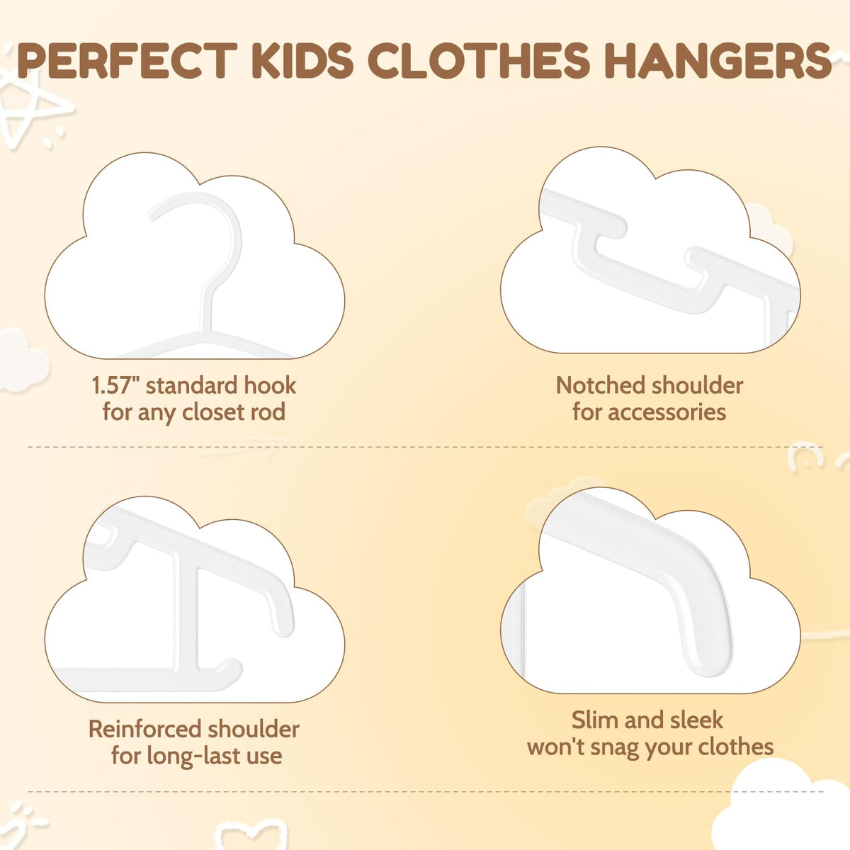 VILICK smooth surface protects delicate fabrics from snags during dressing.