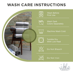 Villa Celestia washcloths double-stitched-hem emphasizes durable edges that resist wear.