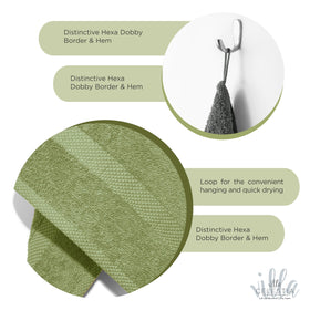 Villa Celestia washcloths drying-hang illustrates fast-drying, odor-free freshness between uses.