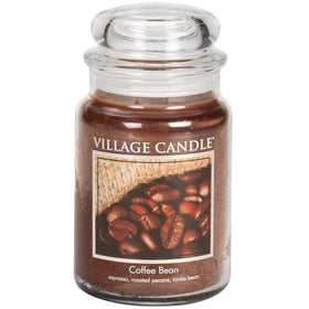 Village Candle Coffee Bean glass jar with robust espresso scent for cozy spaces.