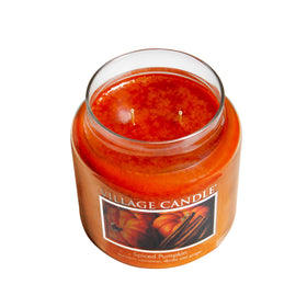 Village Candle Spiced Pumpkin large jar offering up to 170 hours of burn time