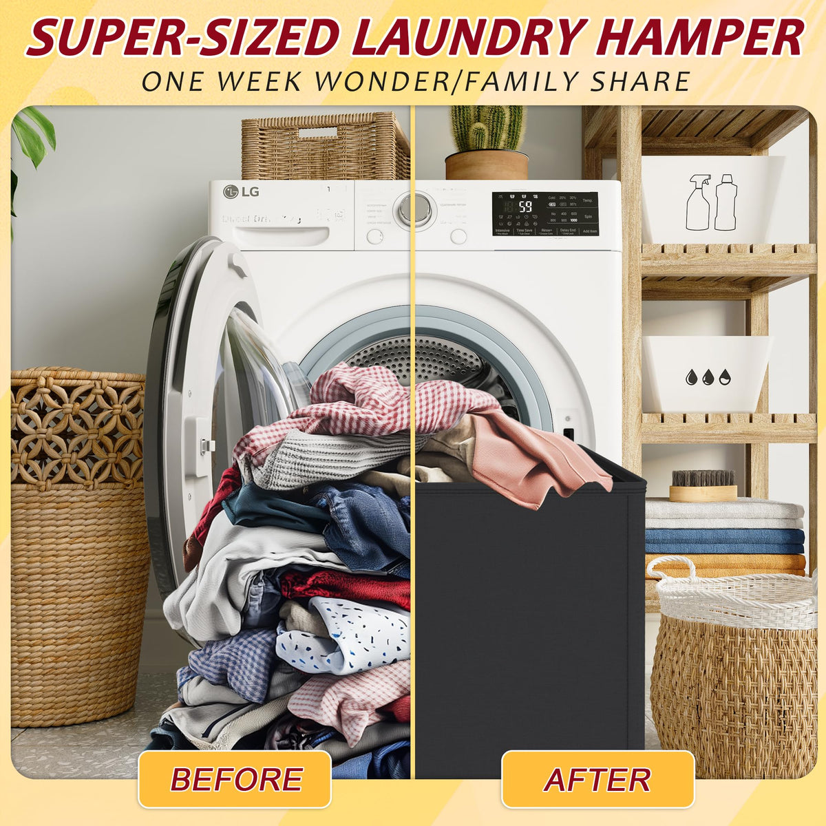 Vincona 195L assembled in a clean laundry room.