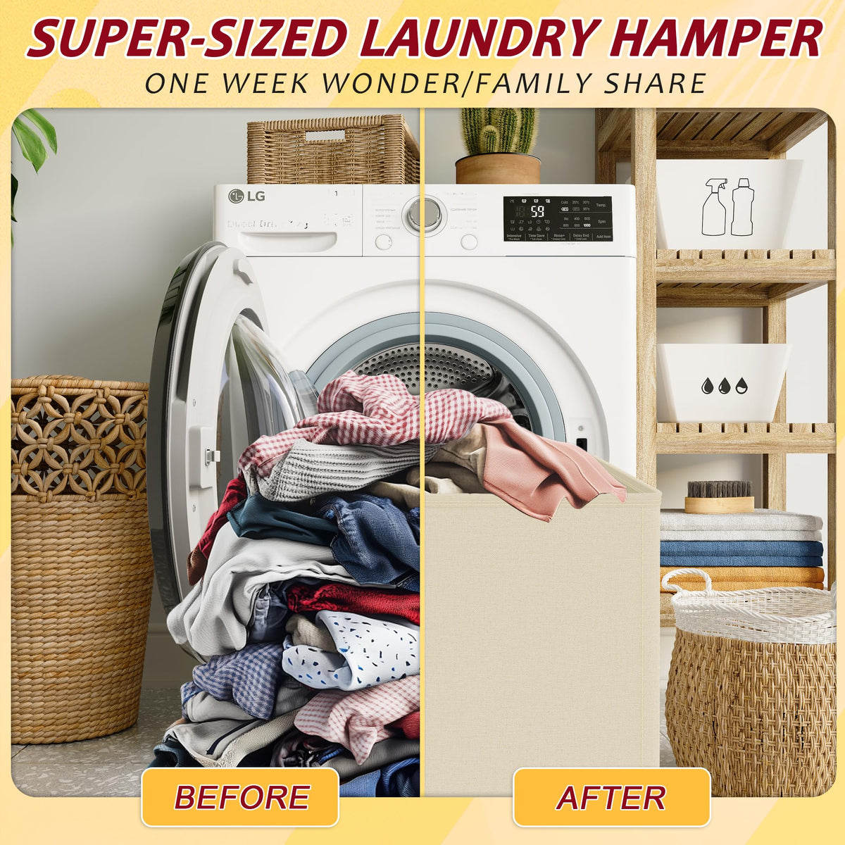 Vincona large capacity supports a week's worth of clothes.