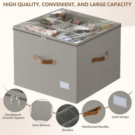 Vincona 16‑compartment closet system adapts for boots, sneakers, and sandals