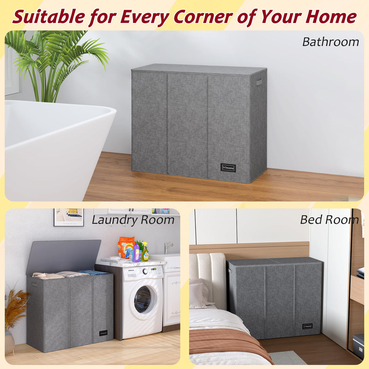 Vincona ideal for bedrooms, laundry rooms, and dorms with tidy sorting