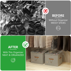 Vincona shoe organizer label design for easy categorization at a glance