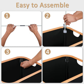Vincona Slim Laundry Basket highlights quick, tool-free assembly.