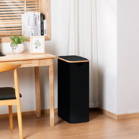 Vincona Slim Laundry Basket demonstrates dorm-friendly usage in a compact room.
