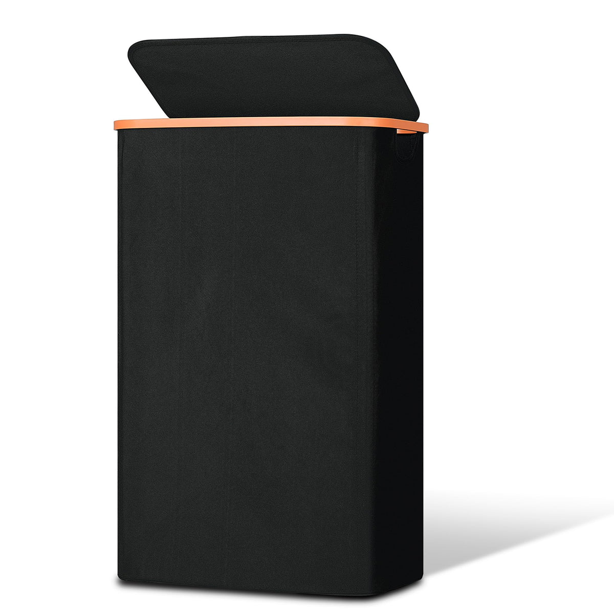 Vincona Slim Laundry Basket with Lid hides laundry and contains odors.