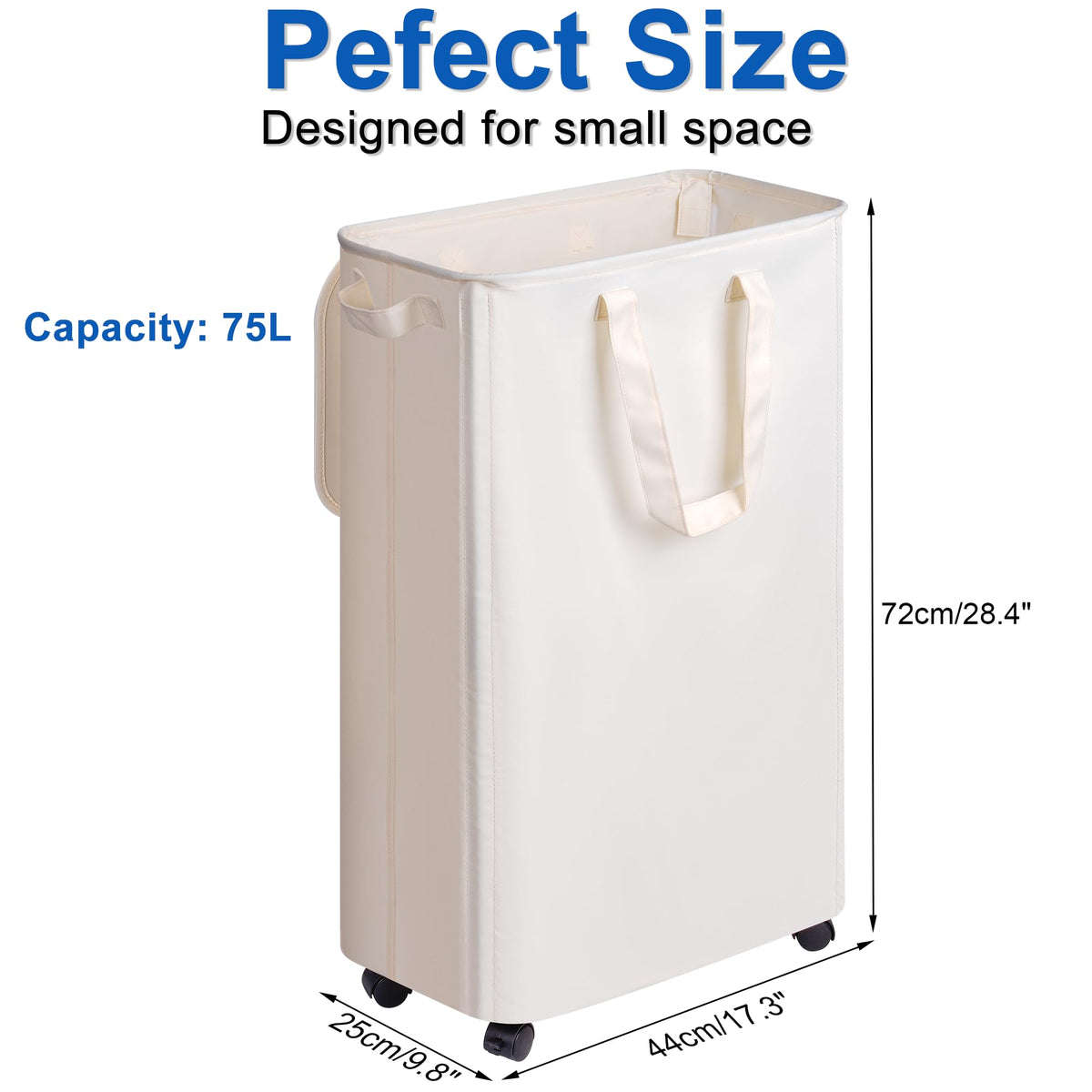 Vincona slim hamper in a dorm room saving space