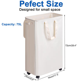 Vincona slim hamper in a dorm room saving space