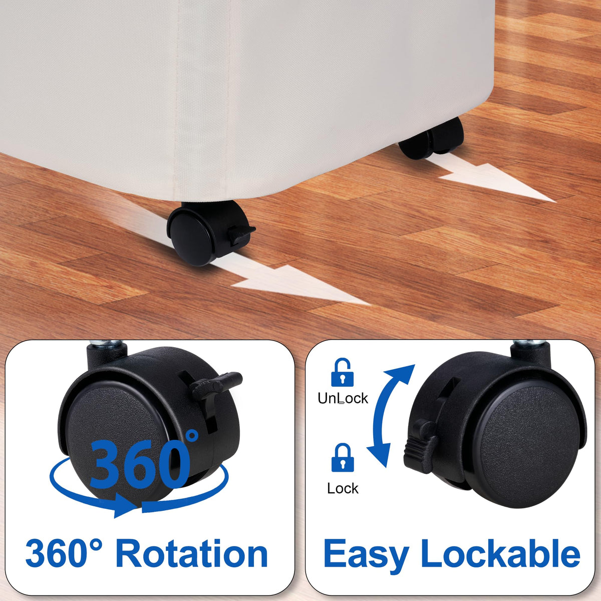 Vincona laundry hamper handle being used to carry a full load