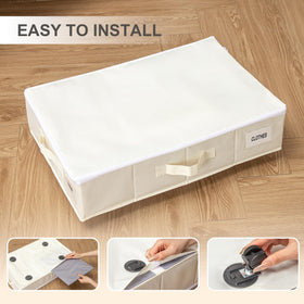 Vincona beige storage blends cleanly with home décor while staying functional.
