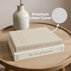 Vine Creations decorative books shelf display complements modern decor.