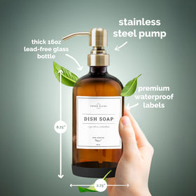 Vine Creations lead-free amber glass bottles ensure safe, durable daily use.