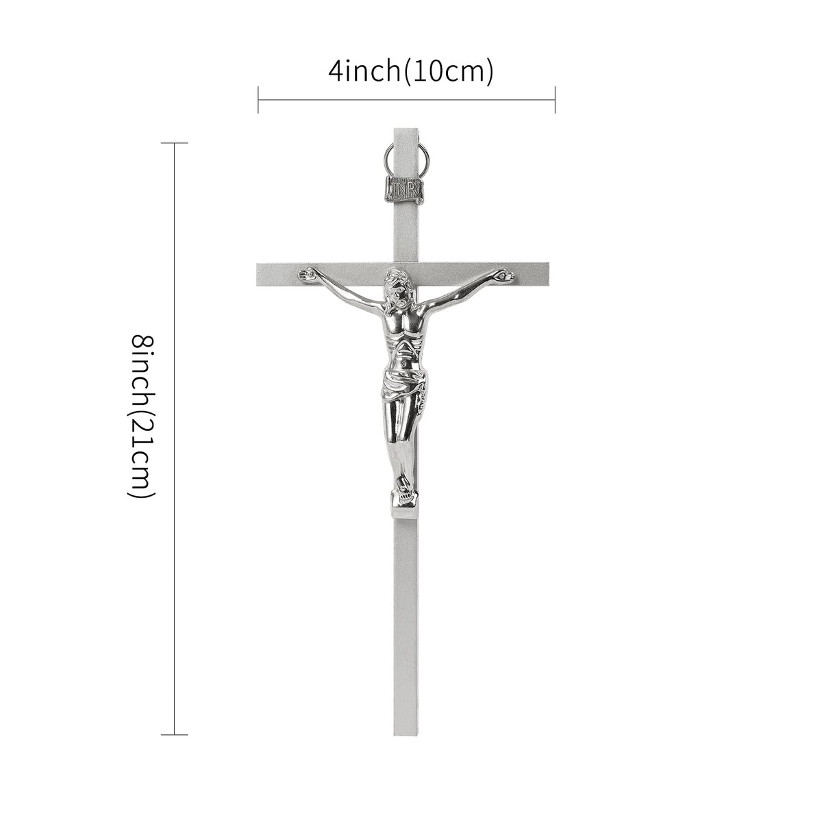 VINETEN crucifix close-up in silver highlights fine craftsmanship