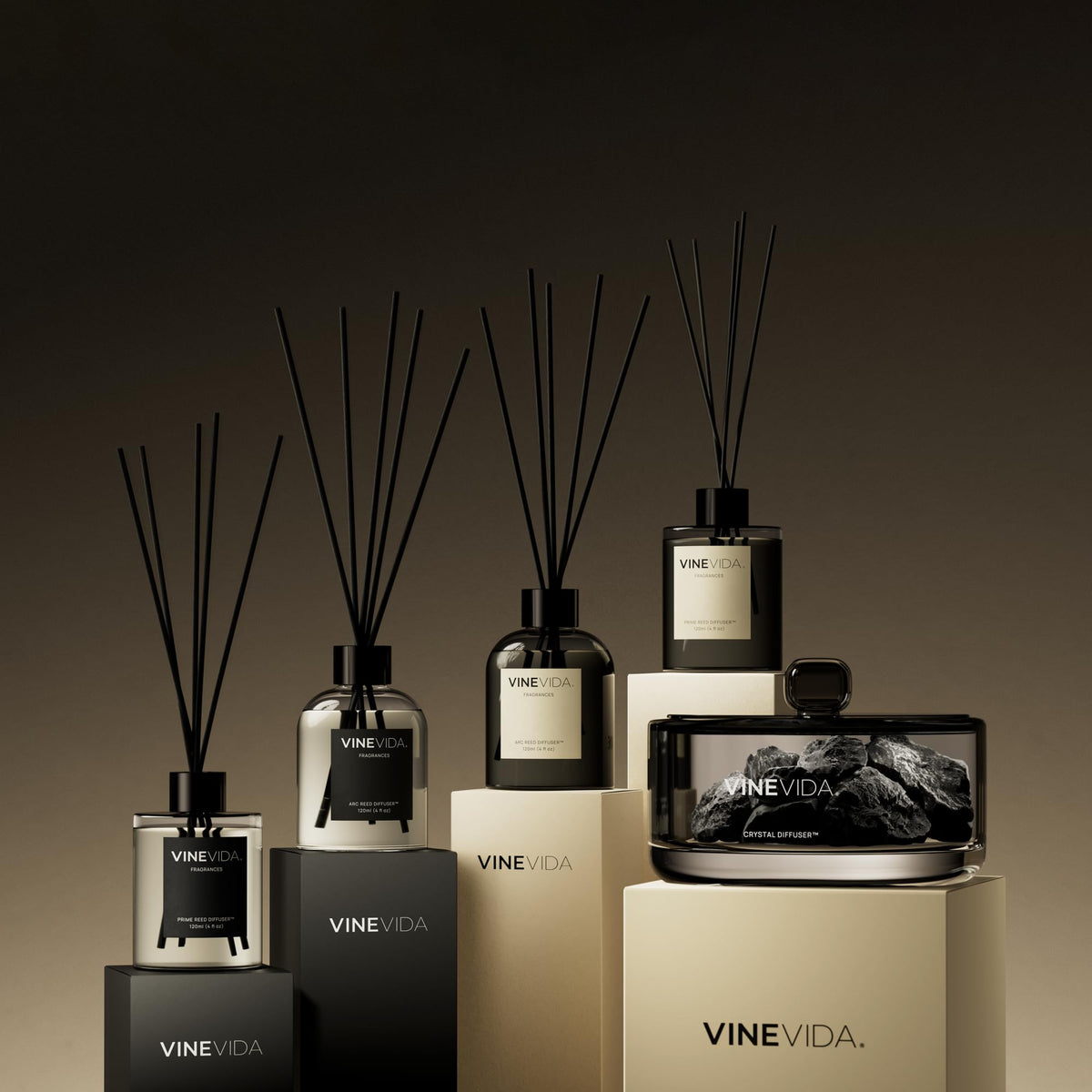 VINEVIDA Volcano diffuser decor enhances shelf styling with a gentle scent.