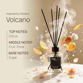 VINEVIDA Volcano diffuser sticks releasing a continuous scent in a living space.