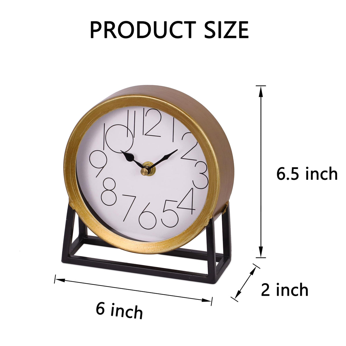 VinSees Desk Clock Decor for living spaces blends timeless style and practicality.