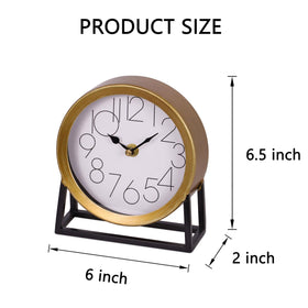 VinSees Desk Clock Decor for living spaces blends timeless style and practicality.