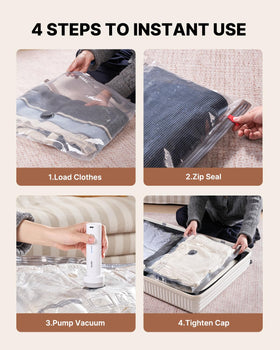Transparent windows on VINTAR bags aid quick content identification.