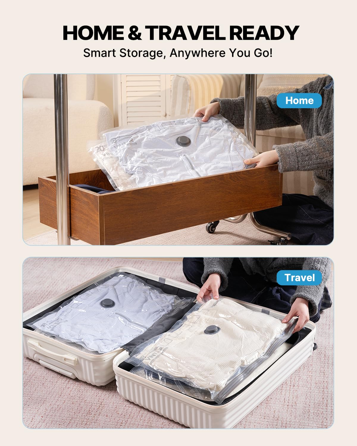 VINTAR storage pouch keeps pump and bags organized for travel