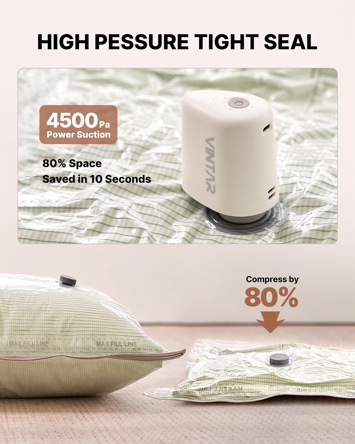VINTAR four-size set helps organize clothes during travel.