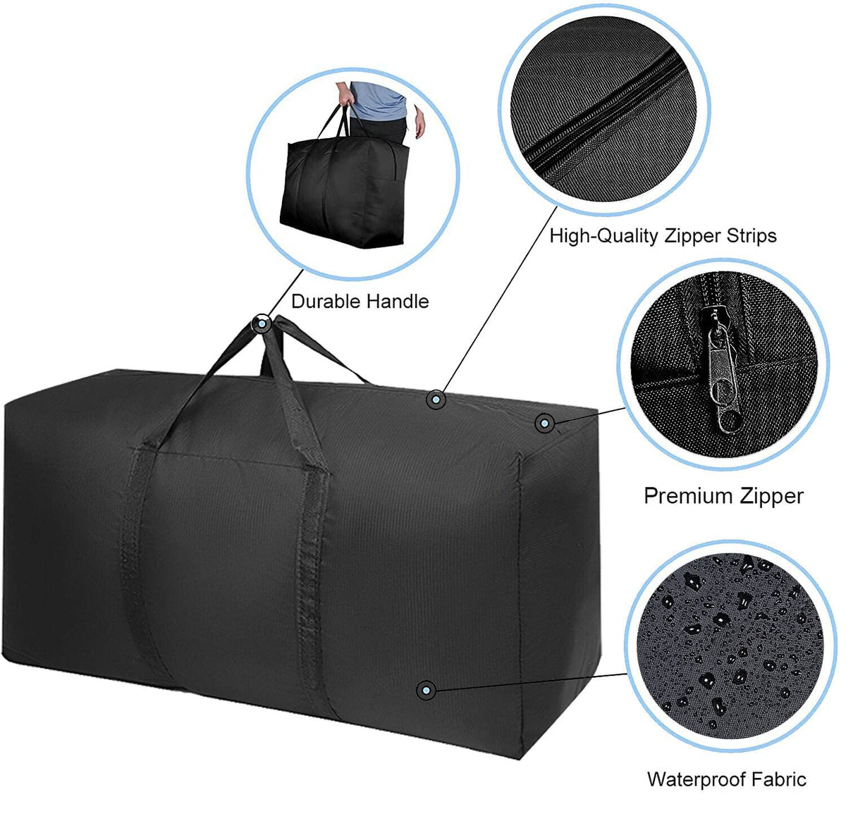 Vioetry bag folded flat for compact storage after moving