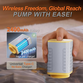 Viokei wireless pump; cordless vacuum seals in seconds for fast packing.