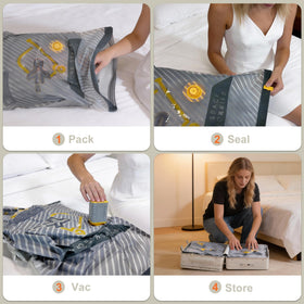Viokei space-saving bags compress clothes by up to 70% for extra room.