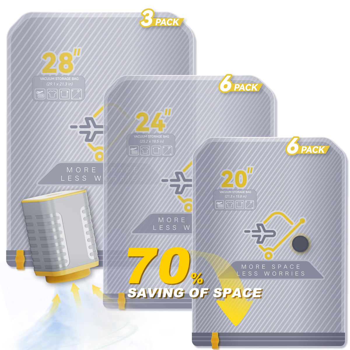 Viokei small bags for compact packing and quick organization.