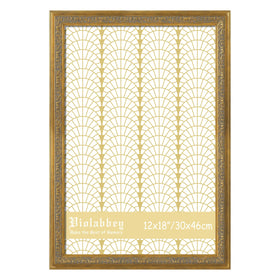 VIOLABBEY 12x18 gold ornate frame front view for secure photo display.