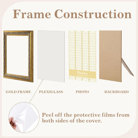 VIOLABBEY 12x18 side profile reveals slim elegant silhouette for wall art.