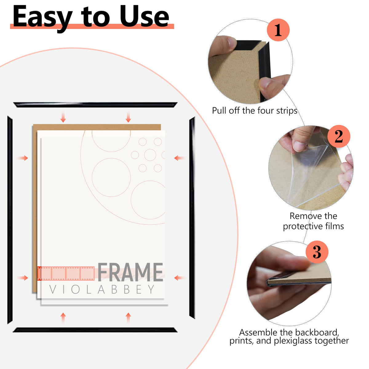 Violabbey 18x24 frame set 5 gallery-wall idea display.