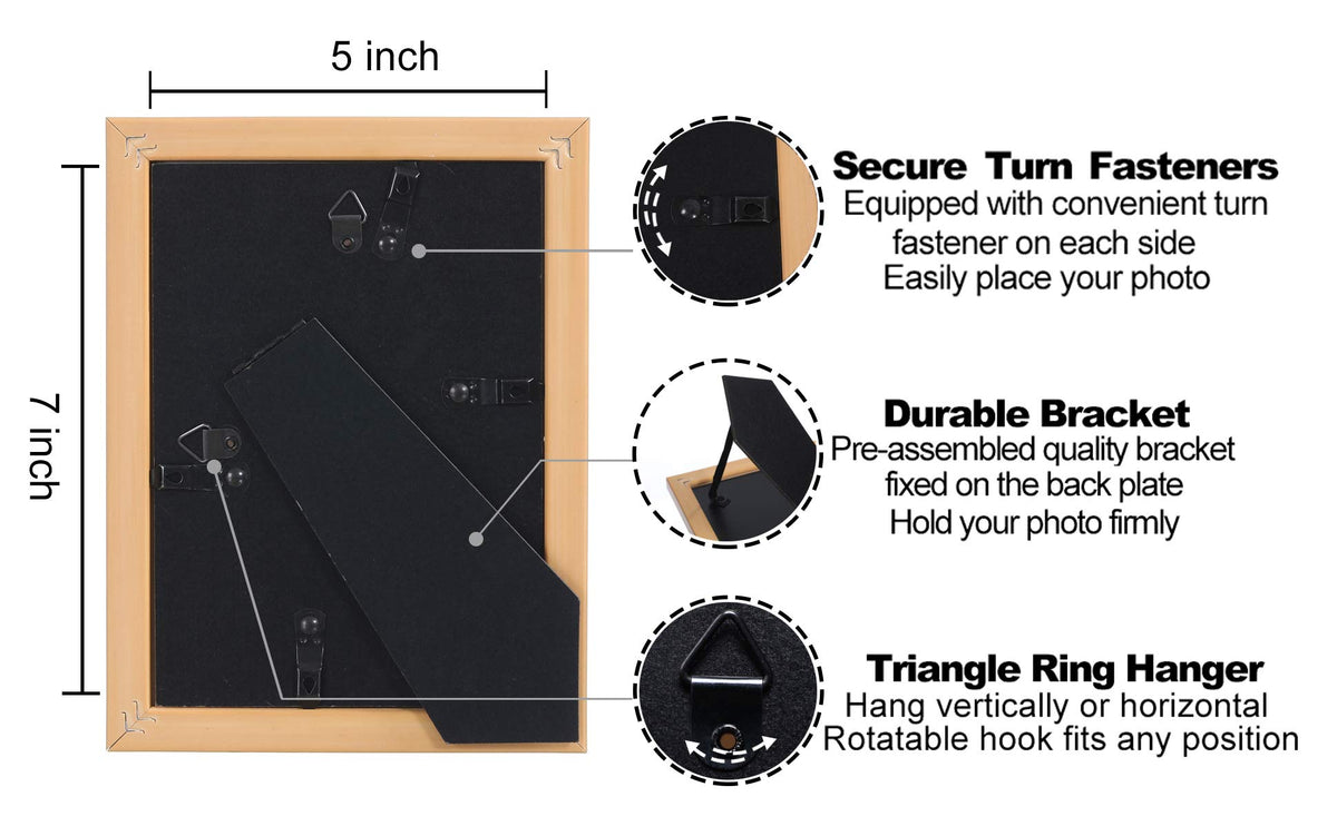 Back buckles enable quick photo swaps on VIOLABBEY frames.