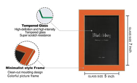 Orange and apricot VIOLABBEY frames with premium glass.