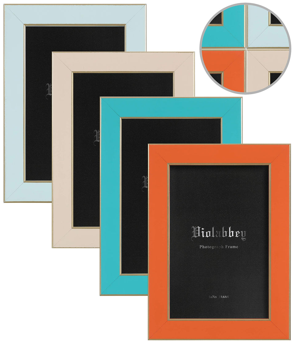 VIOLABBEY 5x7 frame set in blue tones highlights modern decor.