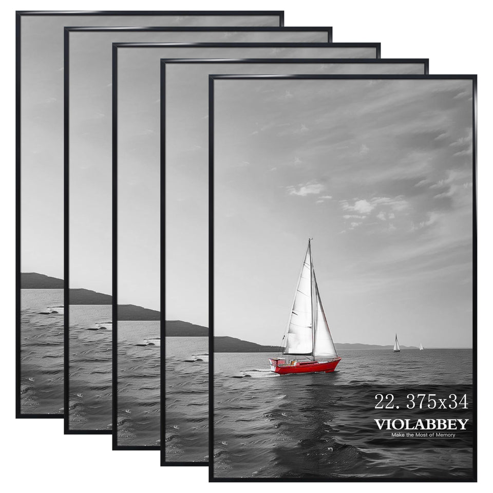 Violabbey poster frame set of five with front view for an instant gallery wall