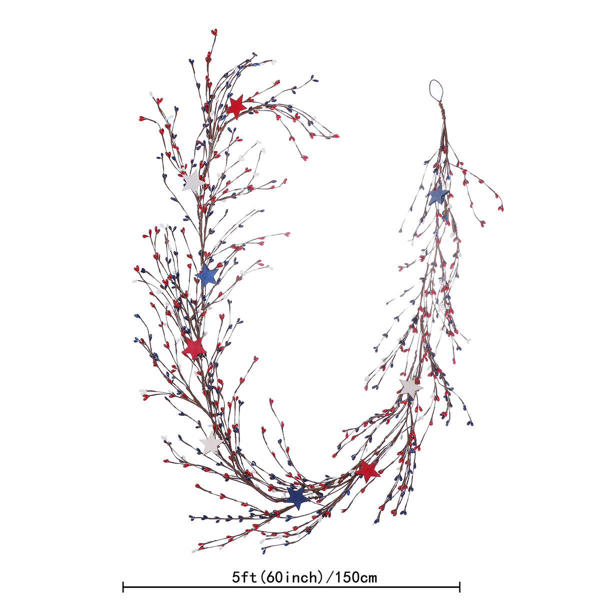 VioletEverGarden 5ft Americana garland ideal for doors and mantels