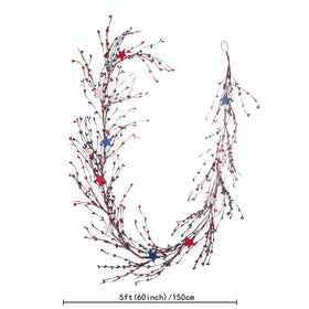 VioletEverGarden 5ft Americana garland ideal for doors and mantels