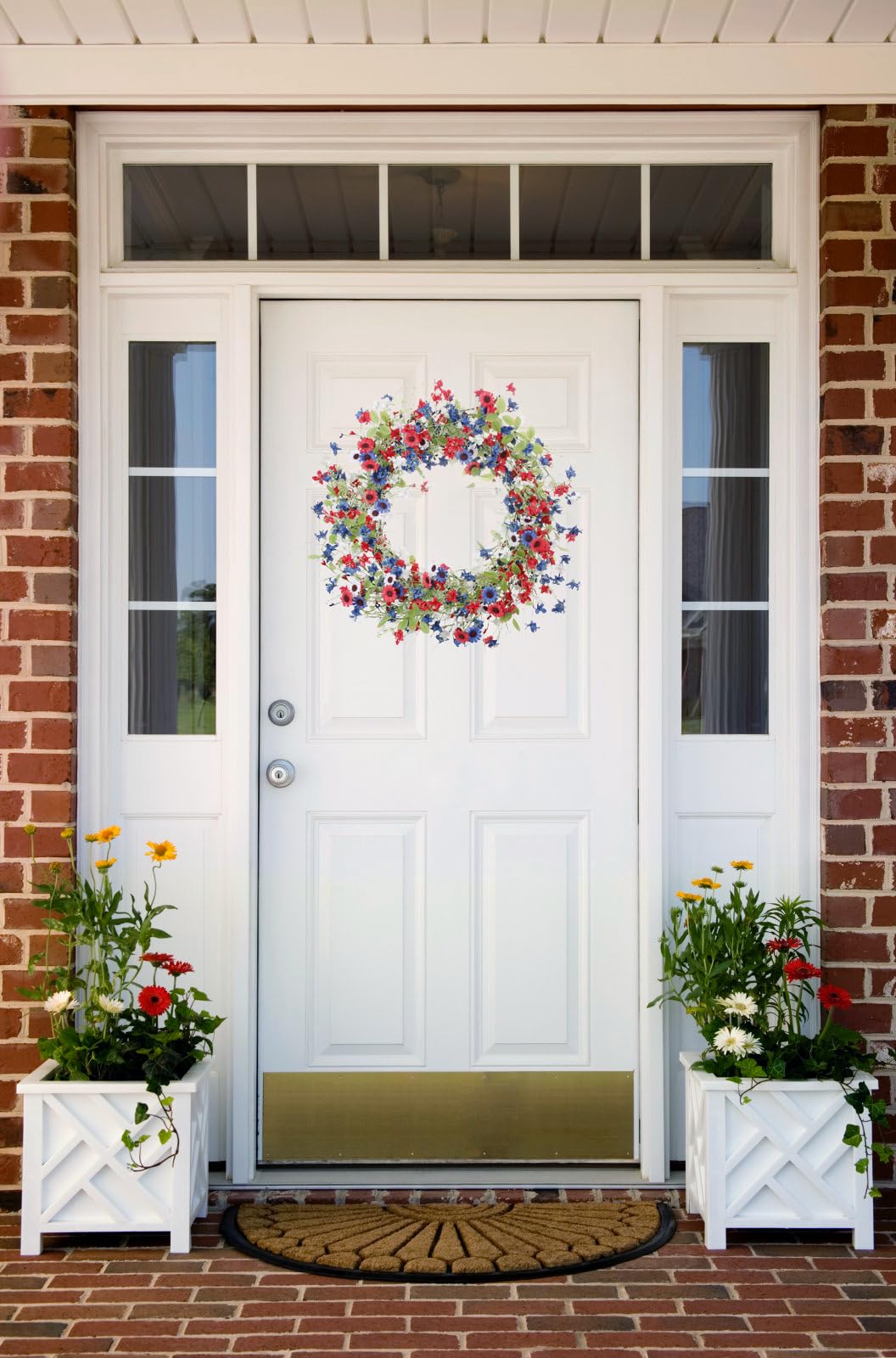 Gift-ready VioletEverGarden patriotic wreath for families and neighbors