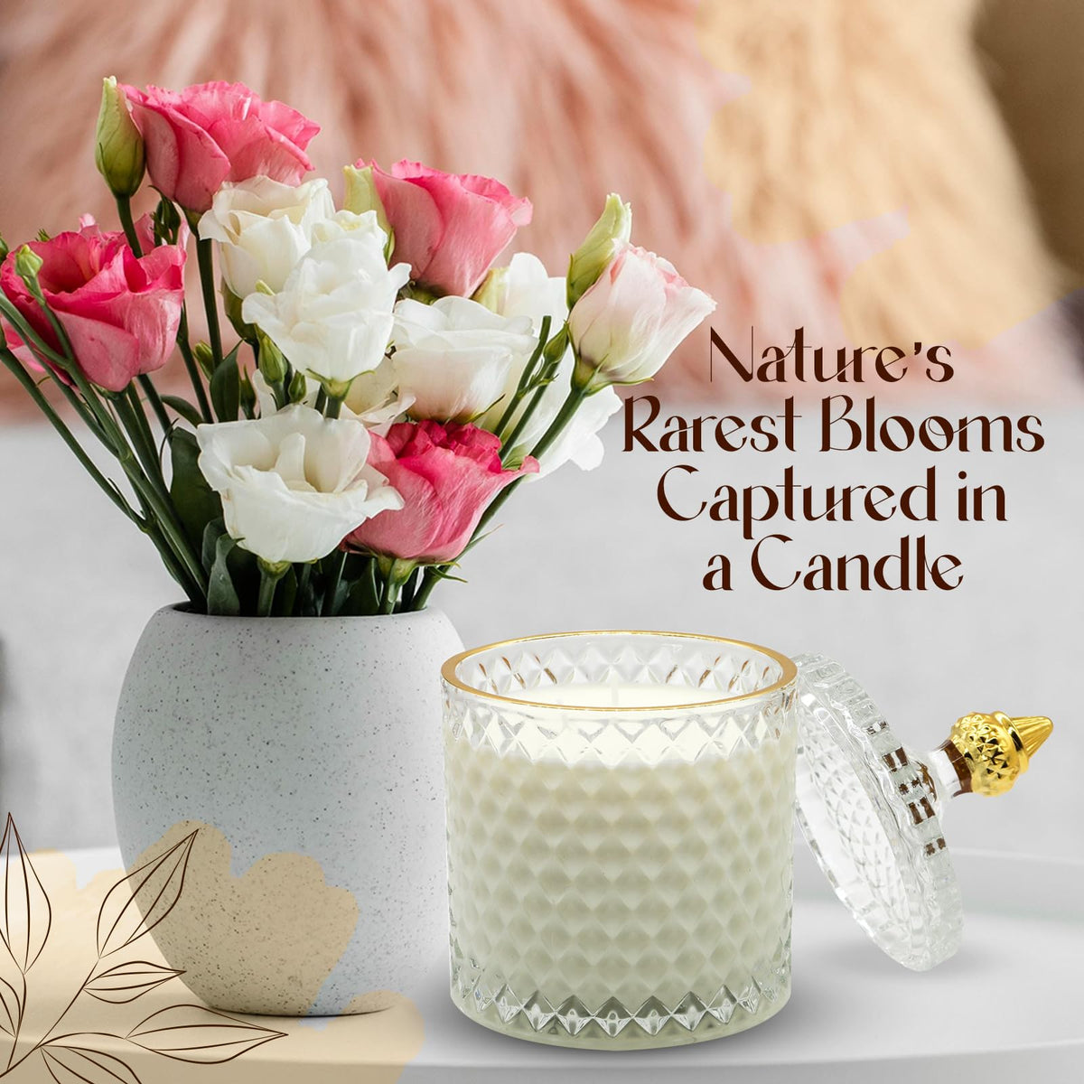 VIONAMI Ghost Orchid Candle promises an 80-hour burn for extended ambience.