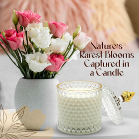 VIONAMI Ghost Orchid Candle promises an 80-hour burn for extended ambience.